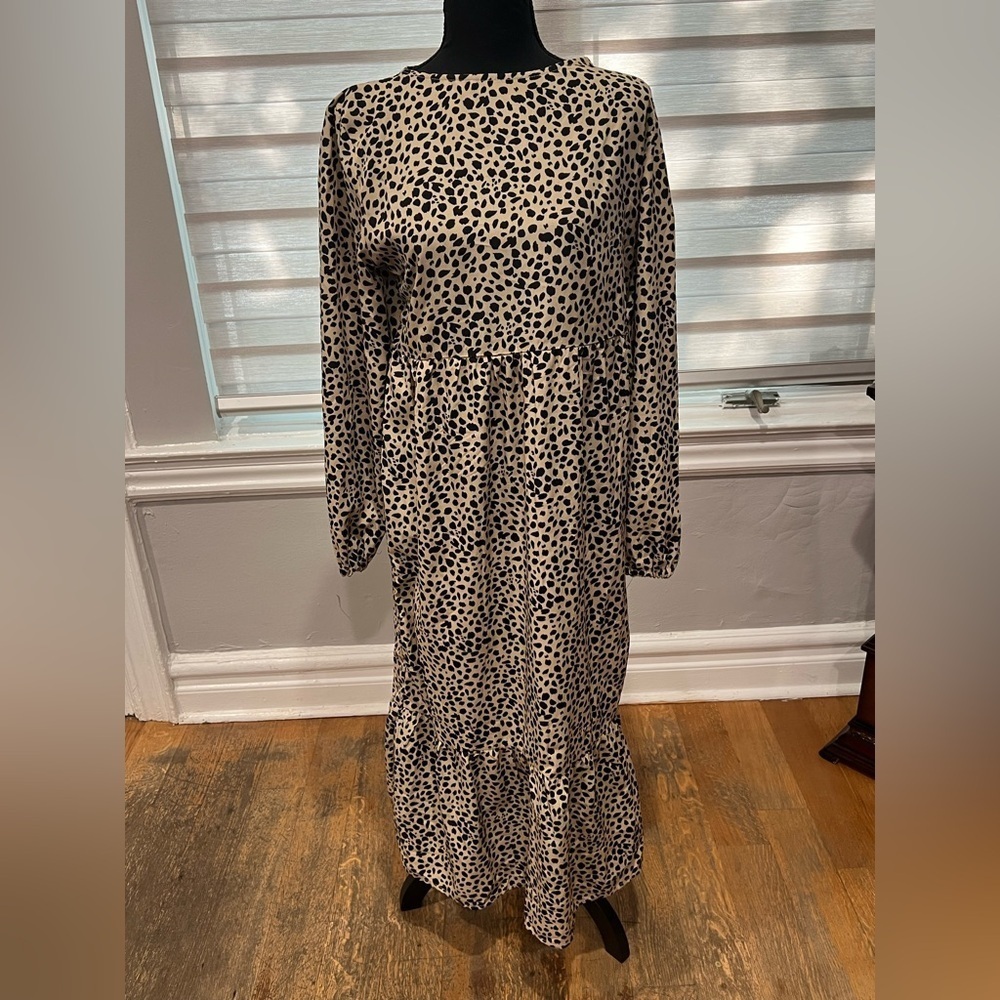 Solution Cheetah print long dress